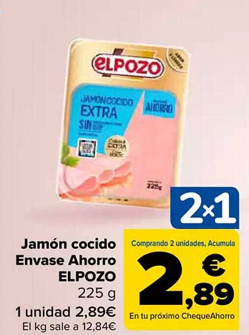 Jamón cocido Envasé Ahorro ELPOZO