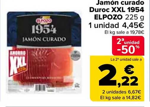 Jamón curado Duroc XXL 1954 ELPOZO