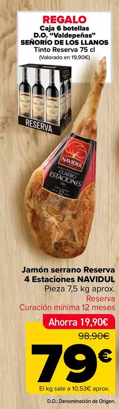 Jamón serrano Reserva 4 Estaciones NAVIDUL