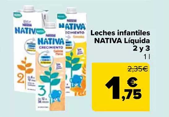 Leches infantiles NATIVA Líquida 2 y 3