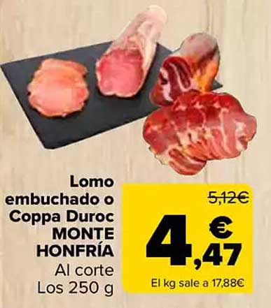 Lomo embuchado o Coppa Duroc MONTE HONFRÍA