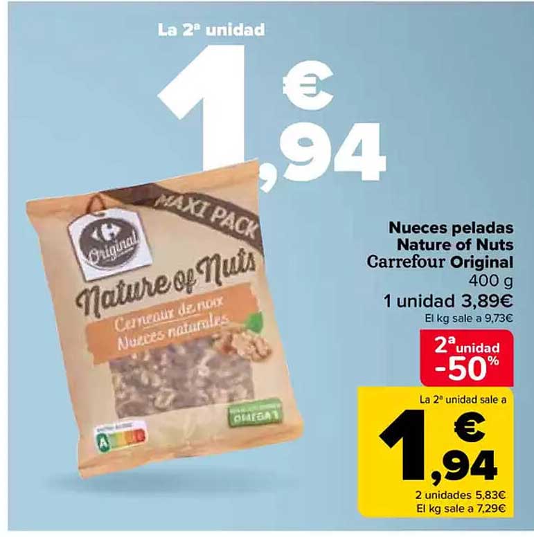 Nueces peladas Nature of Nuts Carrefour Original