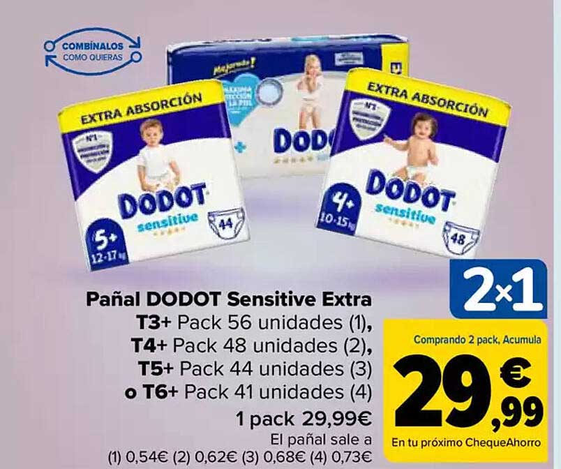 Pañal DODOT Sensitive Extra