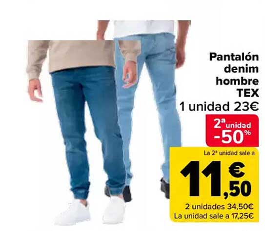 Pantalón denim hombre TEX