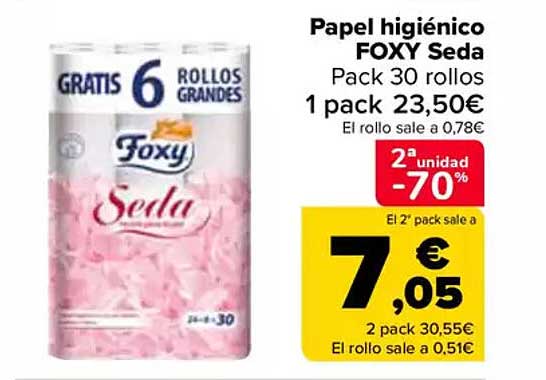 Papel higiénico FOXY Seda