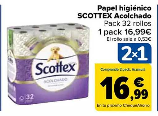 Papel higiénico SCOTTEX Acorchado