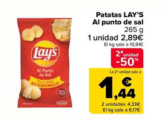 Patatas LAY’S Al punto de sal