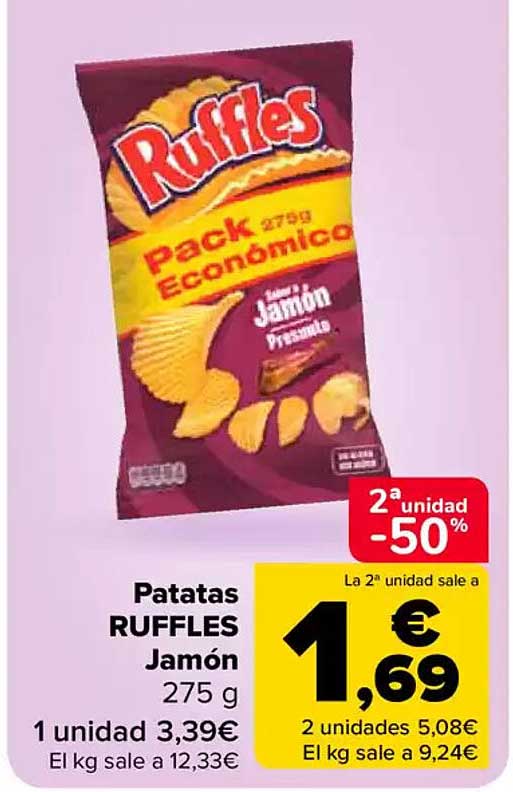 Patatas RUFFLES Jamón