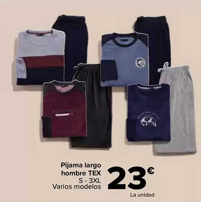 Pijama largo hombre TEX S - 3XL