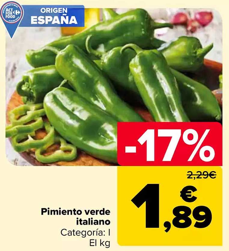 Pimiento verde italiano