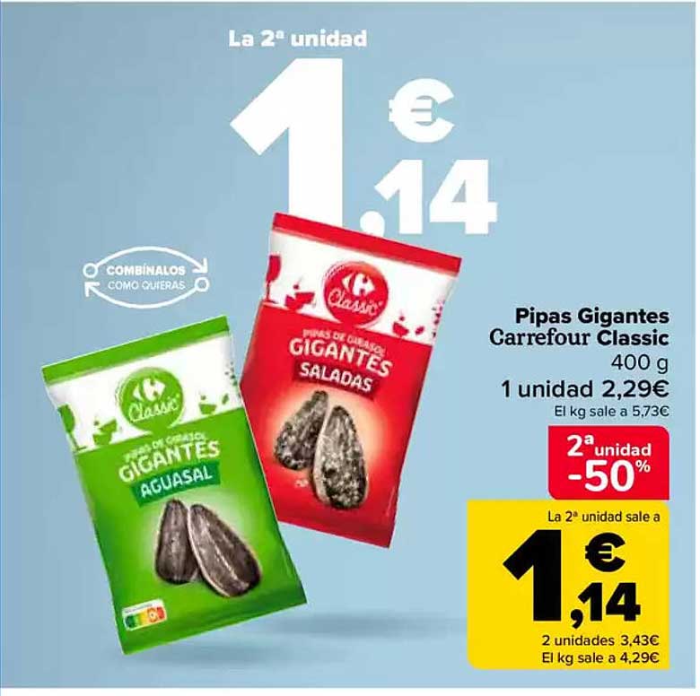 Pipas Gigantes Carrefour Classic