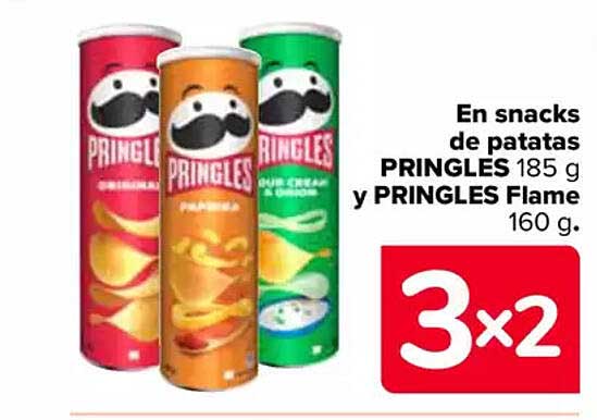 PRINGLES 185 g y PRINGLES Flame 160 g