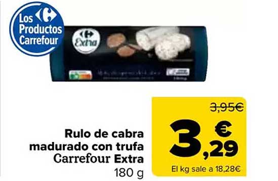 Rulo de cabra madurado con trufa Carrefour Extra