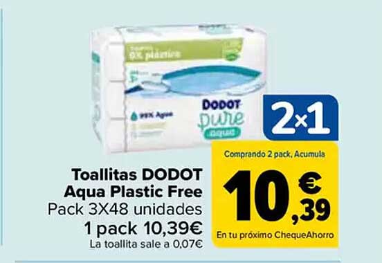 Toallitas DODOT Aqua Plastic Free