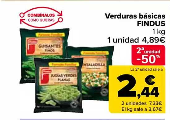 Verduras básicas FINDUS