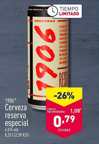 1906® Cerveza reserva especial