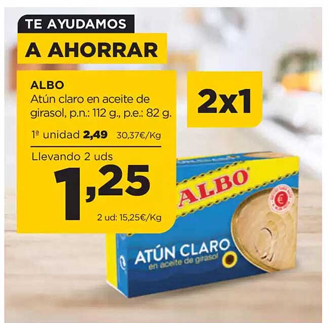 ALBO Atún claro en aceite de girasol