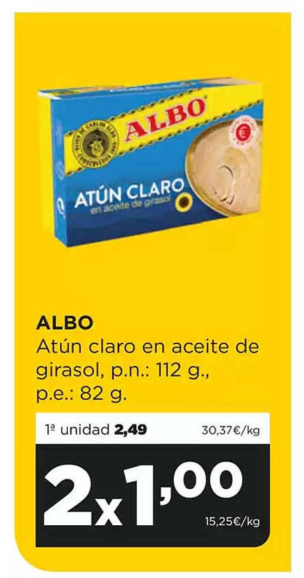 ALBO  
Atún claro en aceite de girasol