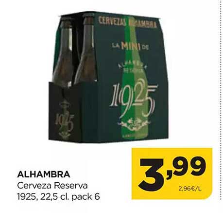 ALHAMBRA Cerveza Reserva 1925, 22,5 cl. pack 6