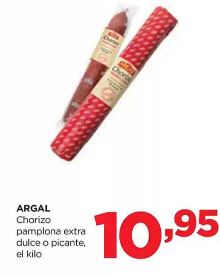 ARGAL  
Chorizo pamplona extra dulce o picante, el kilo  