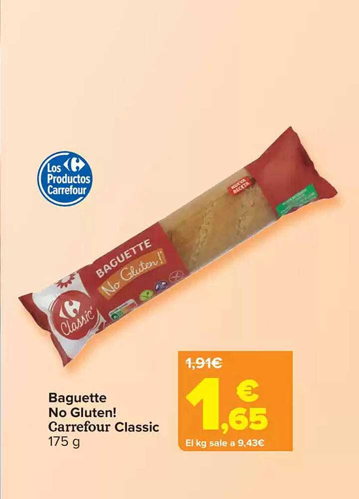 Baguette No Gluten! Carrefour Classic