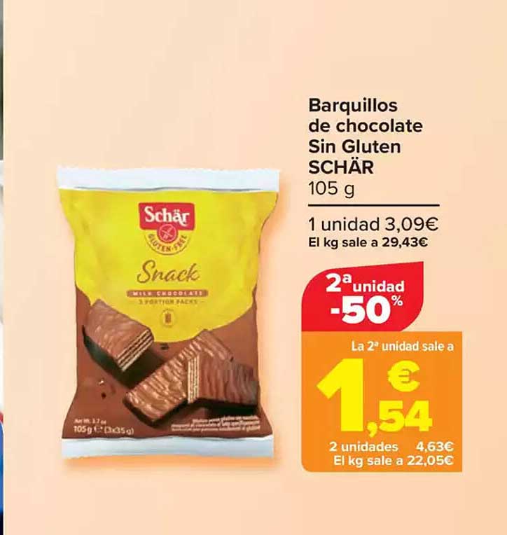 Barquillos de chocolate Sin Gluten SCHÄR