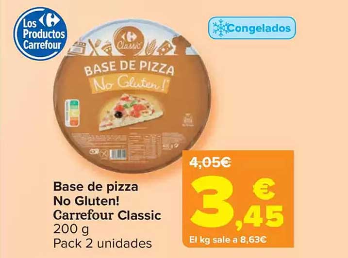 Base de pizza No Gluten! Carrefour Classic