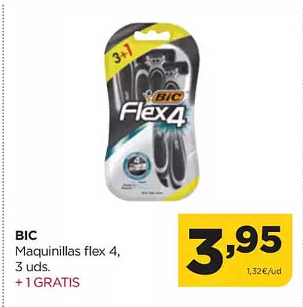 BIC Maquinillas flex 4, 3 uds.