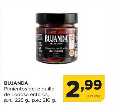 BUJANDA  
Pimientos del piquillo de Lodosa enteros