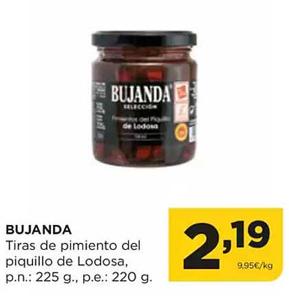 BUJANDA  
Tiras de pimiento del piquillo de Lodosa