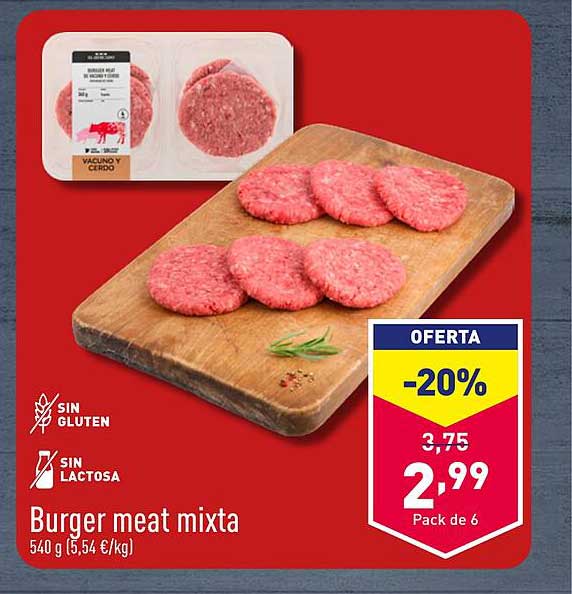 Burger meat mixta