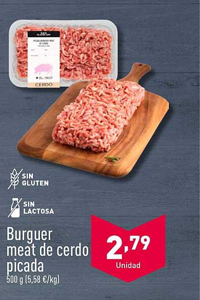 Burguers meat de cerdo picada