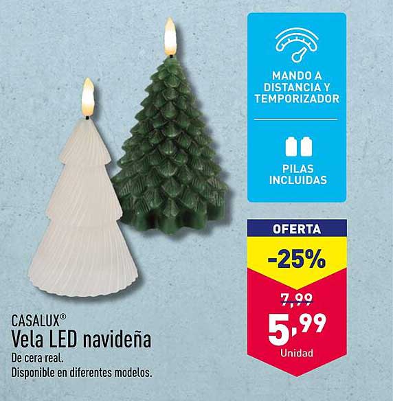 CASALUX® Vela LED navideña