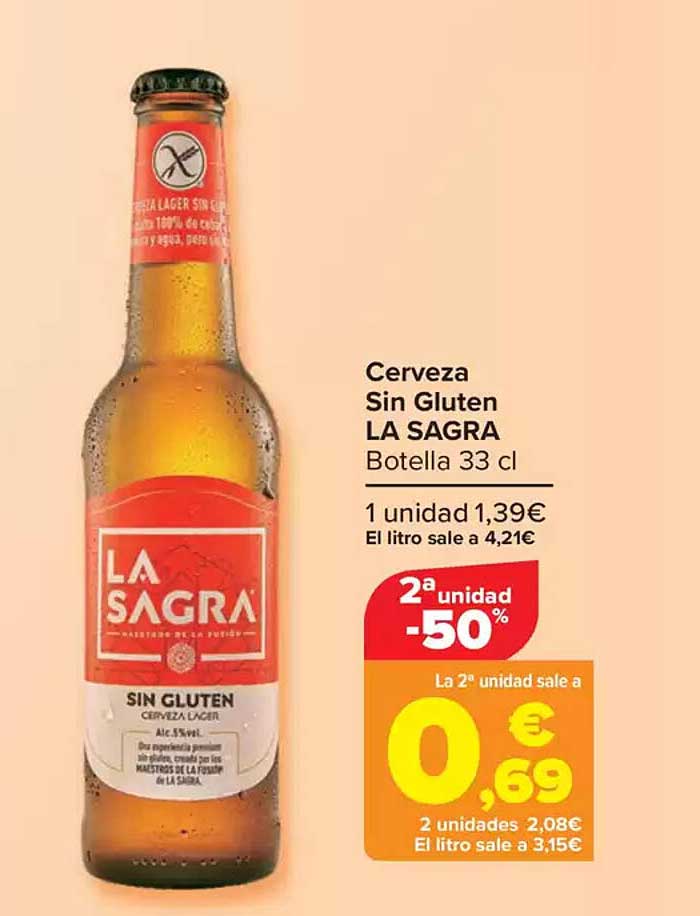 Cerveza Sin Gluten LA SAGRA