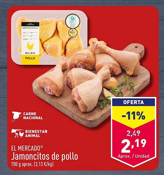 EL MERCADO® Jamoncitos de pollo