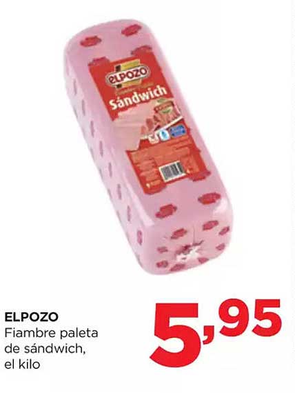 ELPOZO Fiambre paleta de sándwich, el kilo