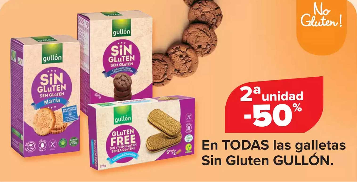 En TODAS las galletas Sin Gluten GULLÓN.