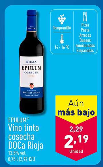 EPULUM® Vino tinto cosecha DOCa Rioja