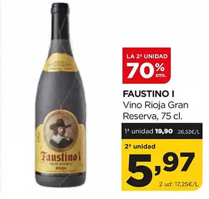 FAUSTINO I  
Vino Rioja Gran Reserva, 75 cl.