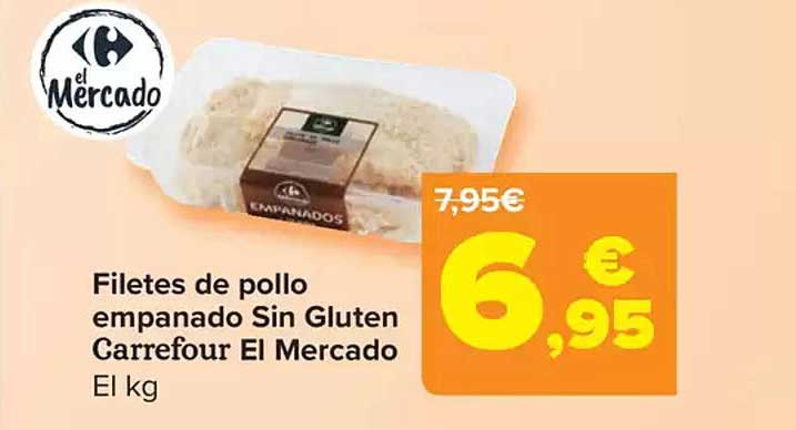 Filetes de pollo empanado Sin Gluten Carrefour El Mercado