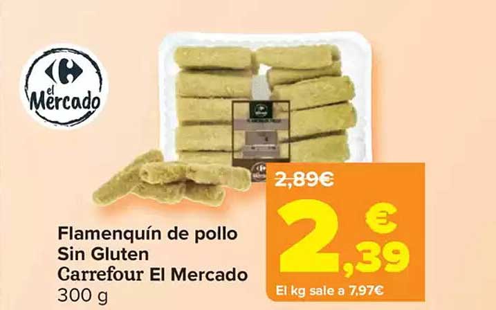 Flamenquín de pollo Sin Gluten Carrefour El Mercado