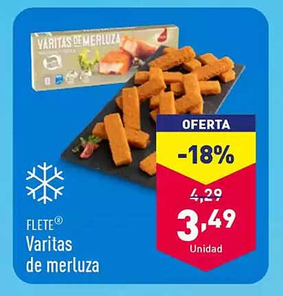 FLETE® Varitas de merluza