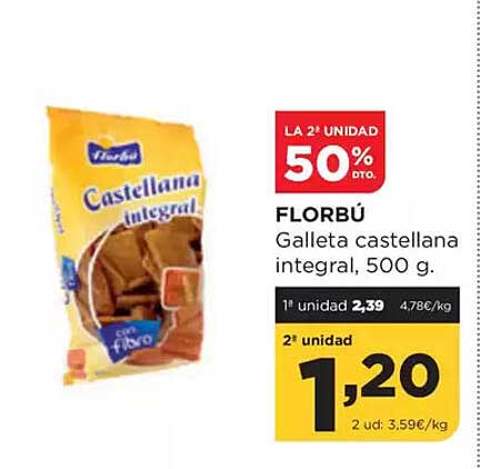 FLORBÚ Galleta castellana integral