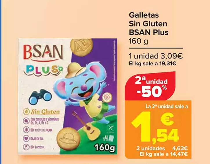 Galletas Sin Gluten BSAN Plus