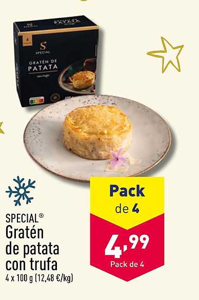 Gratén de patata con trufa