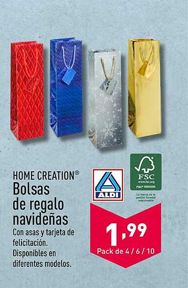 HOME CREATION® Bolsas de regalo navideñas