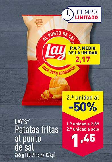 LAY'S® Patatas fritas al punto de sal