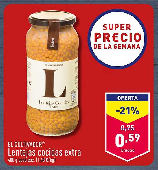 Lentejas cocidas extra