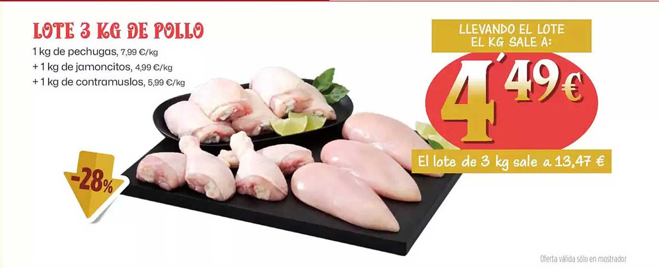 Lote 3 kg de pollo