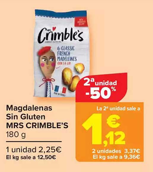 Magdalenas Sin Gluten MRS CRIMBLE’S